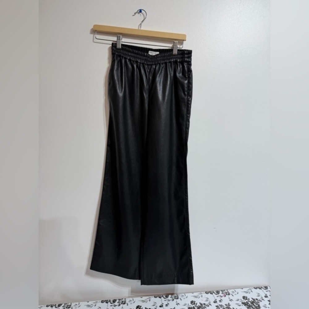 Babaton Aritzia Command Vegan Leather Pants Black Size 00